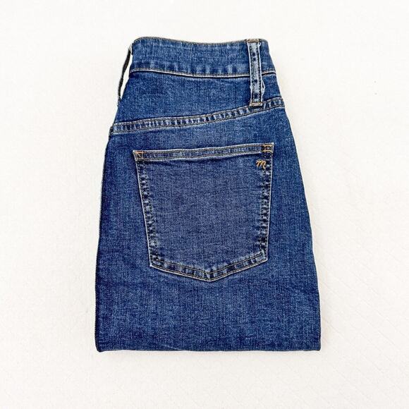 Madewell Front Slit Denim Jean Skirt Dark Wash Size 25 - Picture 2 of 7
